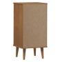 Solid pine wood bedside table MOLDE in brown, measuring 40x35x82 cm. by vidaXL, Drawers - Ref: Foro24-350501, Price: 115,24 €...