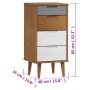 Solid pine wood bedside table MOLDE in brown, measuring 40x35x82 cm. by vidaXL, Drawers - Ref: Foro24-350501, Price: 115,24 €...