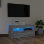 Mueble de TV con luces LED gris Sonoma 90x35x40 cm de vidaXL, Muebles TV - Ref: Foro24-815691, Precio: 75,17 €, Descuento: %