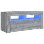 TV cabinet with LED lights Sonoma gray 90x35x40 cm by vidaXL, TV Furniture - Ref: Foro24-815691, Price: 75,17 €, Discount: %