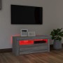 Mueble de TV con luces LED gris Sonoma 90x35x40 cm de vidaXL, Muebles TV - Ref: Foro24-815691, Precio: 75,17 €, Descuento: %