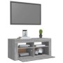 Mueble de TV con luces LED gris Sonoma 90x35x40 cm de vidaXL, Muebles TV - Ref: Foro24-815691, Precio: 75,17 €, Descuento: %