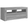 TV cabinet with LED lights Sonoma gray 90x35x40 cm by vidaXL, TV Furniture - Ref: Foro24-815691, Price: 75,17 €, Discount: %