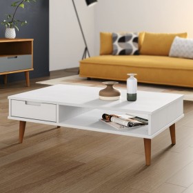 Solid white pine wood MOLDE coffee table 100x55x31 cm by vidaXL, Coffee table - Ref: Foro24-350529, Price: 94,73 €, Discount: %