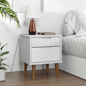 Bedside table MOLDE made of solid white pine wood 40x35x48 cm by vidaXL, Nightstands - Ref: Foro24-350496, Price: 69,90 €, Di...