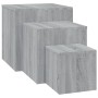 Mesitas auxiliares 3 piezas madera contrachapada gris Sonoma de vidaXL, Mesas auxiliares - Ref: Foro24-815988, Precio: 82,58 ...