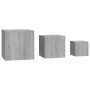 Mesitas auxiliares 3 piezas madera contrachapada gris Sonoma de vidaXL, Mesas auxiliares - Ref: Foro24-815988, Precio: 82,58 ...