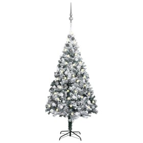 Árbol de Navidad artificial con LEDs y bolas PVC verde 180 cm de vidaXL, Arboles de navidad - Ref: Foro24-3077916, Precio: 10...