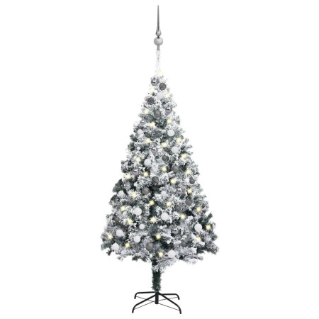 Künstlicher Weihnachtsbaum mit LEDs und grünen PVC-Kugeln 180 cm von vidaXL, Weihnachtsbäume - Ref: Foro24-3077916, Preis: 10...