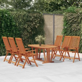 7-piece solid eucalyptus wood garden dining set by vidaXL, Garden sets - Ref: Foro24-3087342, Price: 712,06 €, Discount: %