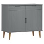 MOLD Sideboard aus massivem grauem Kiefernholz 90x40x80 cm von vidaXL, Sideboards - Ref: Foro24-350548, Preis: 154,21 €, Raba...