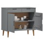 MOLD sideboard solid gray pine wood 90x40x80 cm by vidaXL, Sideboards - Ref: Foro24-350548, Price: 172,62 €, Discount: %