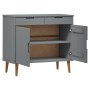 MOLD sideboard solid gray pine wood 90x40x80 cm by vidaXL, Sideboards - Ref: Foro24-350548, Price: 172,62 €, Discount: %