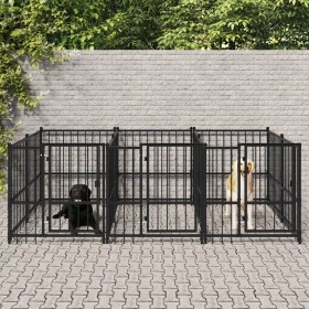 Outdoor steel dog kennel 5.63 m² by vidaXL, Dog kennels and fences - Ref: Foro24-3124580, Price: 541,05 €, Discount: %