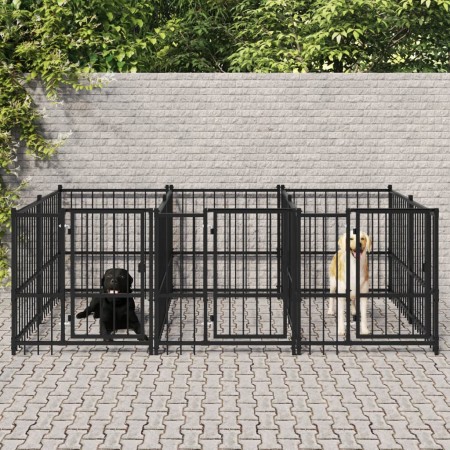 Outdoor steel dog kennel 5.63 m² by vidaXL, Dog kennels and fences - Ref: Foro24-3124580, Price: 541,12 €, Discount: %