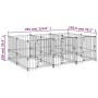 Outdoor steel dog kennel 5.63 m² by vidaXL, Dog kennels and fences - Ref: Foro24-3124580, Price: 541,12 €, Discount: %