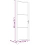 Innentür EGS Glas und schwarzes Aluminium 76x201,5 cm von vidaXL, Türen für zu Hause - Ref: Foro24-350560, Preis: 205,99 €, R...