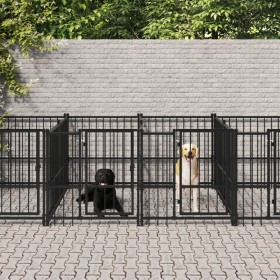 Steel outdoor kennel 13.14 m² by vidaXL, Dog kennels and fences - Ref: Foro24-3124584, Price: 1,00 €, Discount: %