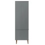 MOLDE wardrobe solid gray pine wood 90x55x175 cm by vidaXL, Wardrobes - Ref: Foro24-350524, Price: 339,48 €, Discount: %