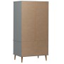 MOLDE wardrobe solid gray pine wood 90x55x175 cm by vidaXL, Wardrobes - Ref: Foro24-350524, Price: 339,48 €, Discount: %