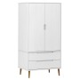 MOLDE solid white pine wood cabinet 90x55x175 cm by vidaXL, Wardrobes - Ref: Foro24-350523, Price: 318,90 €, Discount: %