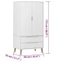 MOLDE solid white pine wood cabinet 90x55x175 cm by vidaXL, Wardrobes - Ref: Foro24-350523, Price: 318,90 €, Discount: %