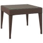 Mesa auxiliar vidrio templado ratán sintético marrón 50x50x38cm de vidaXL, Mesas auxiliares - Ref: Foro24-319403, Precio: 28,...