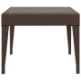 Mesa auxiliar vidrio templado ratán sintético marrón 50x50x38cm de vidaXL, Mesas auxiliares - Ref: Foro24-319403, Precio: 28,...