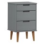 MOLDE bedside table solid gray pine wood 40x35x65 cm by vidaXL, Nightstands - Ref: Foro24-350500, Price: 85,95 €, Discount: %