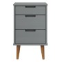 MOLDE bedside table solid gray pine wood 40x35x65 cm by vidaXL, Nightstands - Ref: Foro24-350500, Price: 85,95 €, Discount: %