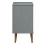 MOLDE bedside table solid gray pine wood 40x35x65 cm by vidaXL, Nightstands - Ref: Foro24-350500, Price: 85,95 €, Discount: %