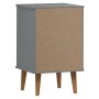 MOLDE bedside table solid gray pine wood 40x35x65 cm by vidaXL, Nightstands - Ref: Foro24-350500, Price: 85,95 €, Discount: %