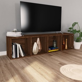 TV-Regal/Möbel aus braunem Eichensperrholz aus Sperrholz 36x30x143 cm von vidaXL, Bücherregale und Regale - Ref: Foro24-81524...