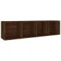 Plywood brown oak TV stand/shelf 36x30x143 cm by vidaXL, Bookcases and shelves - Ref: Foro24-815248, Price: 74,50 €, Discount: %