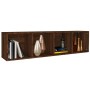 Plywood brown oak TV stand/shelf 36x30x143 cm by vidaXL, Bookcases and shelves - Ref: Foro24-815248, Price: 69,87 €, Discount: %