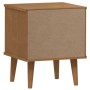 Mesita de noche MOLDE madera maciza de pino marrón 40x35x48 cm de vidaXL, Mesitas de noche - Ref: Foro24-350495, Precio: 75,6...