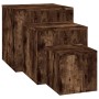 3-piece smoked oak plywood side tables by vidaXL, Side tables - Ref: Foro24-815987, Price: 78,18 €, Discount: %