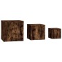 3-piece smoked oak plywood side tables by vidaXL, Side tables - Ref: Foro24-815987, Price: 78,18 €, Discount: %