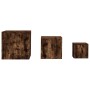 3-piece smoked oak plywood side tables by vidaXL, Side tables - Ref: Foro24-815987, Price: 78,18 €, Discount: %