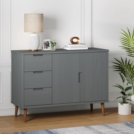 MOLDE Sideboard aus massivem Kiefernholz grau 113x40x80 cm von vidaXL, Sideboards - Ref: Foro24-350515, Preis: 178,83 €, Raba...