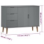 Sideboard MOLDE made of solid gray pine wood 113x40x80 cm by vidaXL, Sideboards - Ref: Foro24-350515, Price: 178,99 €, Discou...