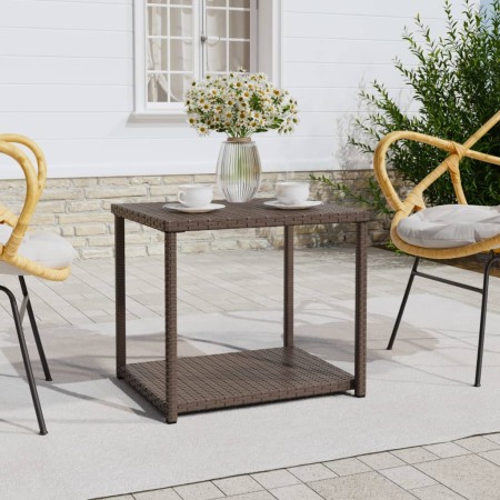 Synthetic rattan side table brown 55x45x49 cm by vidaXL, Side tables - Ref: Foro24-319405, Price: 25,99 €, Discount: %