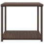 Mesa auxiliar ratán sintético marrón 55x45x49 cm de vidaXL, Mesas auxiliares - Ref: Foro24-319405, Precio: 25,79 €, Descuento: %