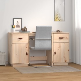 Desk with solid pine wood cabinets 135x50x75 cm by vidaXL, Desks - Ref: Foro24-3107844, Price: 221,99 €, Discount: %