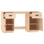 Desk with solid pine wood cabinets 135x50x75 cm by vidaXL, Desks - Ref: Foro24-3107844, Price: 210,82 €, Discount: %