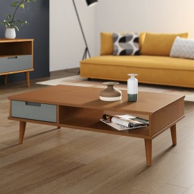 Mesa de centro MOLDE madera maciza de pino marrón 100x55x31 cm de vidaXL, Mesas de centro - Ref: Foro24-350528, Precio: 66,99...