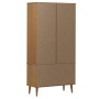 Mueble vitrina MOLDE madera maciza de pino marrón 90x35x175 cm de vidaXL, Librerías y estanterías - Ref: Foro24-350543, Preci...