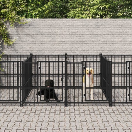 Steel outdoor kennel 11.26 m² by vidaXL, Dog kennels and fences - Ref: Foro24-3124583, Price: 1,00 €, Discount: %