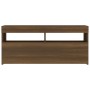 TV cabinet with LED lights brown oak 90x35x40 cm by vidaXL, TV Furniture - Ref: Foro24-815677, Price: 59,85 €, Discount: %