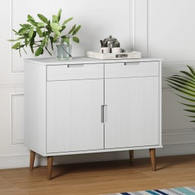 MOLD Sideboard aus massivem weißem Kiefernholz 90x40x80 cm von vidaXL, Sideboards - Ref: Foro24-350547, Preis: 168,99 €, Raba...